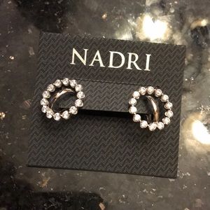 Nadri cubic cirzonia circle earrings